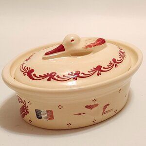 Vintage Soufflenheim Alsatian Alsace French Artisan Pottery BNWT TERRINE